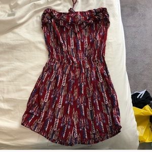 Cute strapless romper with pockets